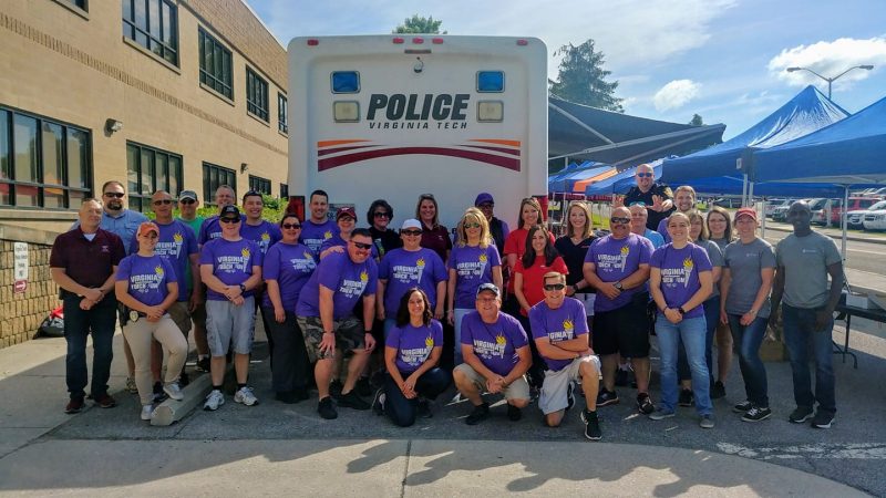 Unit poses at Annual VTPD Hot Dog Sale